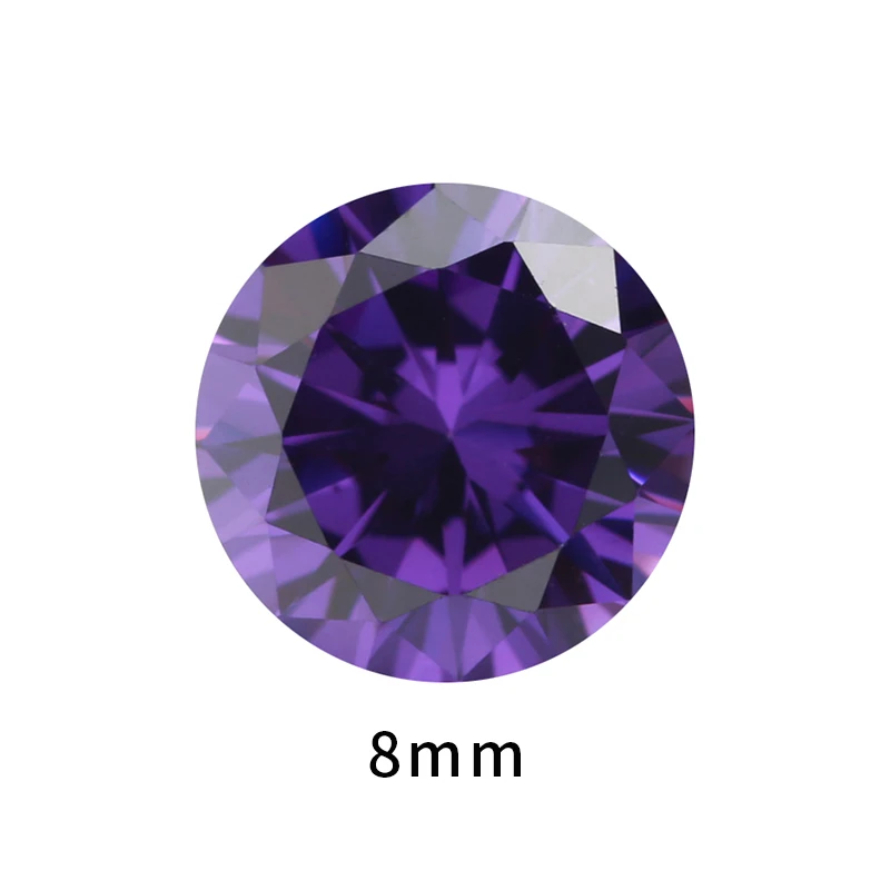 Purple-8mm Shipei 925 пробы серебряные ювелирные изделия Сапфир Изумруд Рубин круглые серьги-гвоздики простые серьги-гвоздики для женщин подарок на день рождения - Цвет камня: Purple-8mm