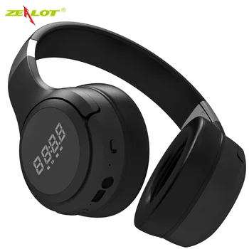 

ZEALOT B28 LCD Wireless Bluetooth Headphones Foldable Bass Wireless Headset with Microphone for Computer,Phones Support TF card