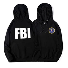 FBI Police Толстовка для мужчин Забавный принт Толстовка Женская флисовая Толстовка пуловер Хлопок С Капюшоном Зимняя теплая одежда косплей