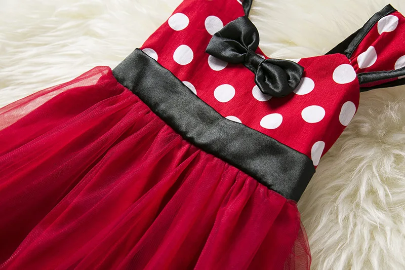 Новинка; рождественское праздничное платье на день рождения для Хэллоуина; маскарадное платье с Минни Маус; Детский костюм; одежда для маленьких девочек
