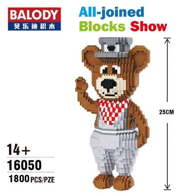 Balody коала Королевский мультфильм Медведь Мини Алмаз 3D наборы строительных блоков Кирпичи милые животные модель дети развивающие подарок на день рождения - Цвет: 16050 No box