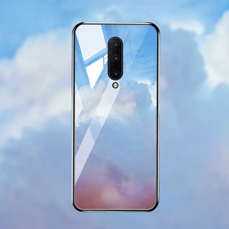 Чехол из закаленного стекла для OnePlus 7 7T Pro чехол s Dream Star Space силиконовый чехол для One Plus 7 7T Pro Чехол для телефона бампер Funda - Цвет: M065
