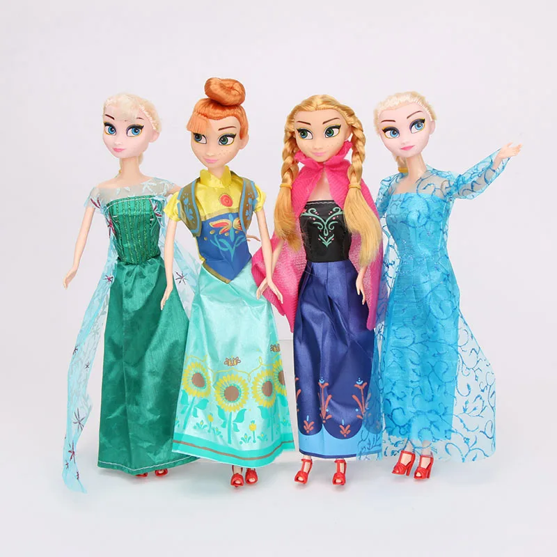 Дисней Холодное сердце 30 см мультфильм кукла Снежная королева Эльза Анна Принцесса экшн Модель Кукла Ребенок Девочка День рождения Рождество подарок игрушка