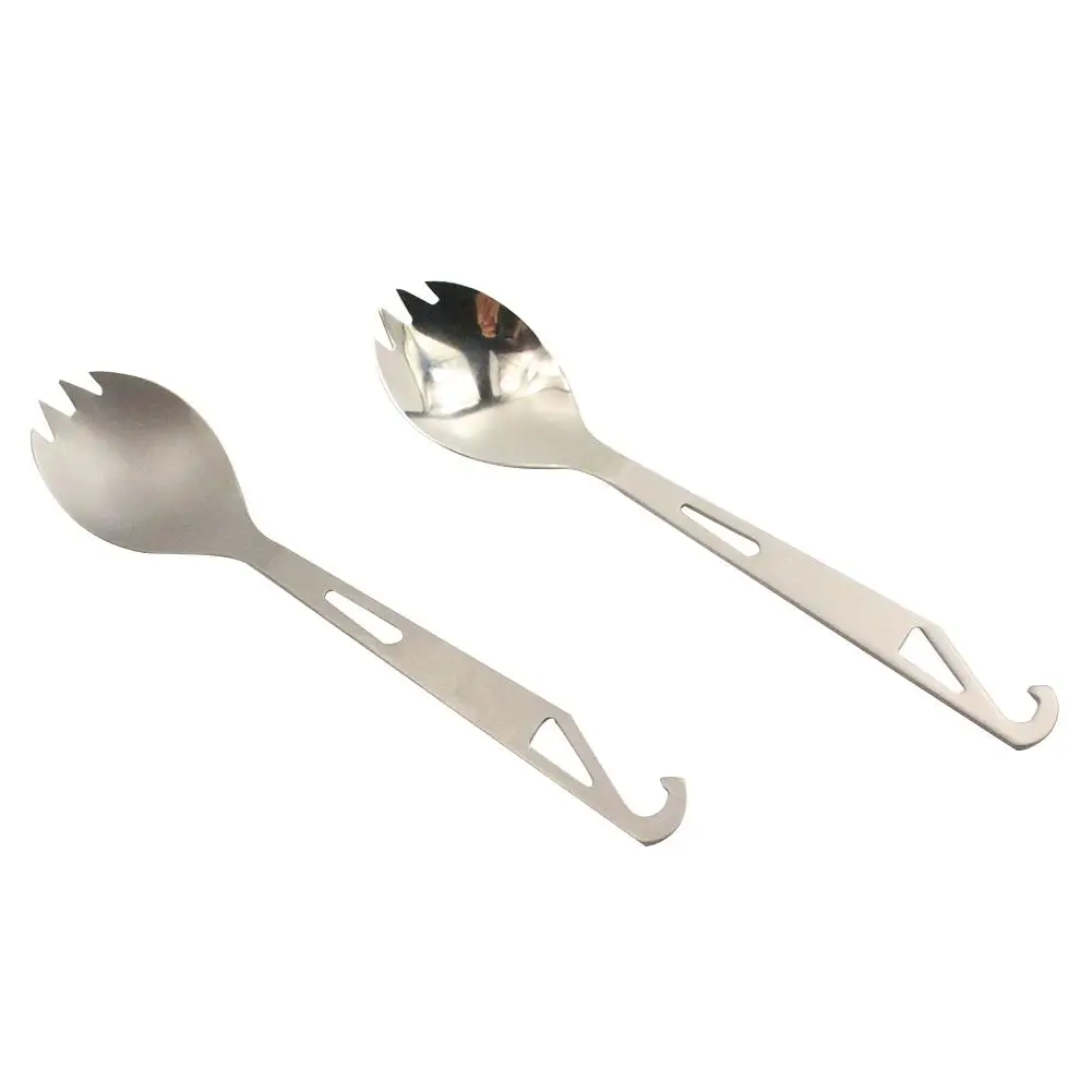 Pure titanium Spork ложка посуда для кемпинга пикника портативная Титановая посуда