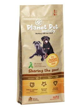 

Planet Pet Chicken & Rice for junior large breed dogs for puppies chicken/Rice-15 kg x PCs