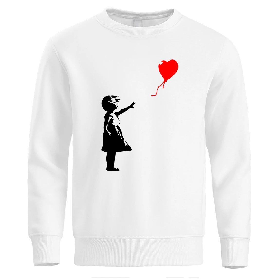 Мужские толстовки с капюшоном с изображением мира Kcco Balloon Girl Banksy, толстовка с круглым вырезом, пуловер, зимняя Флисовая теплая толстовка