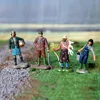 1:32 Model People Farm Villain On Farm for Landscape Railway Layout 4Pcs/set Sand Table Scene 1