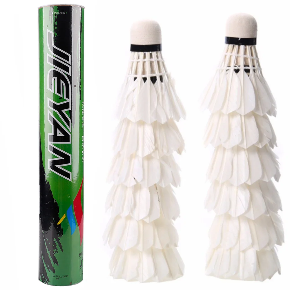 Воланы для бадминтона 12 шт./компл. воланы из гусиного пера Аксессуары тренировок