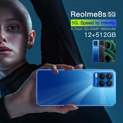 The New Global Version of Reolme8s 5G Smart High-Definition Camera Entertainment Game Phone 6.7 Inches 6800 MAh