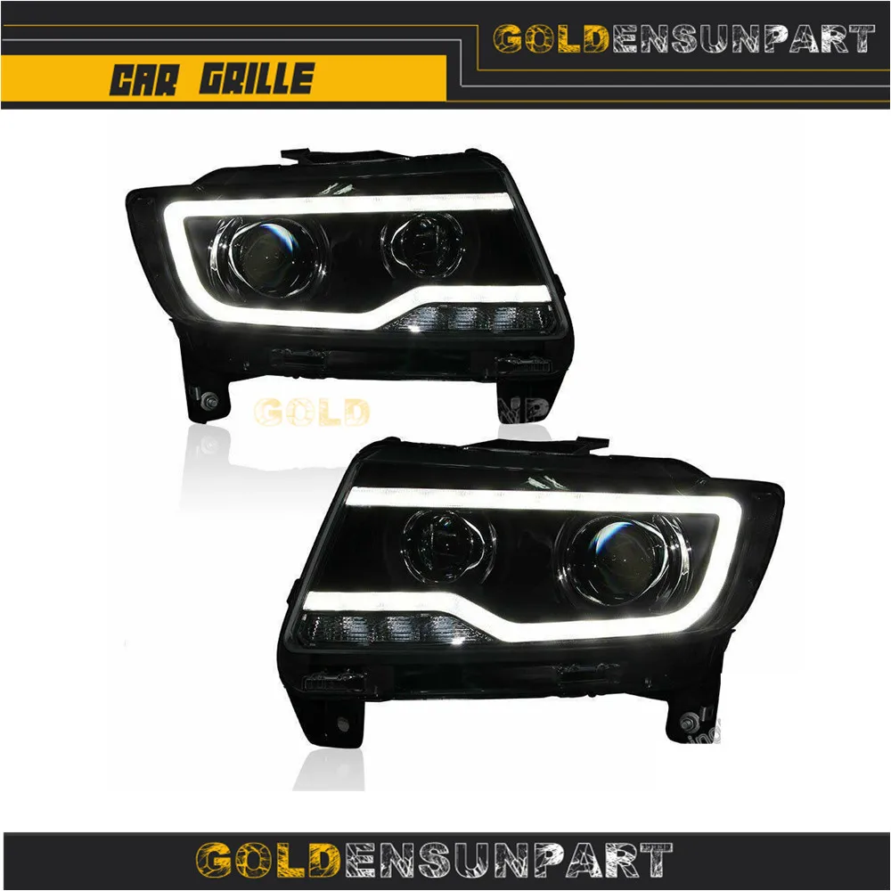 1 пара 2011-2013 фара с биксеноновым проектором для Jeep Compass