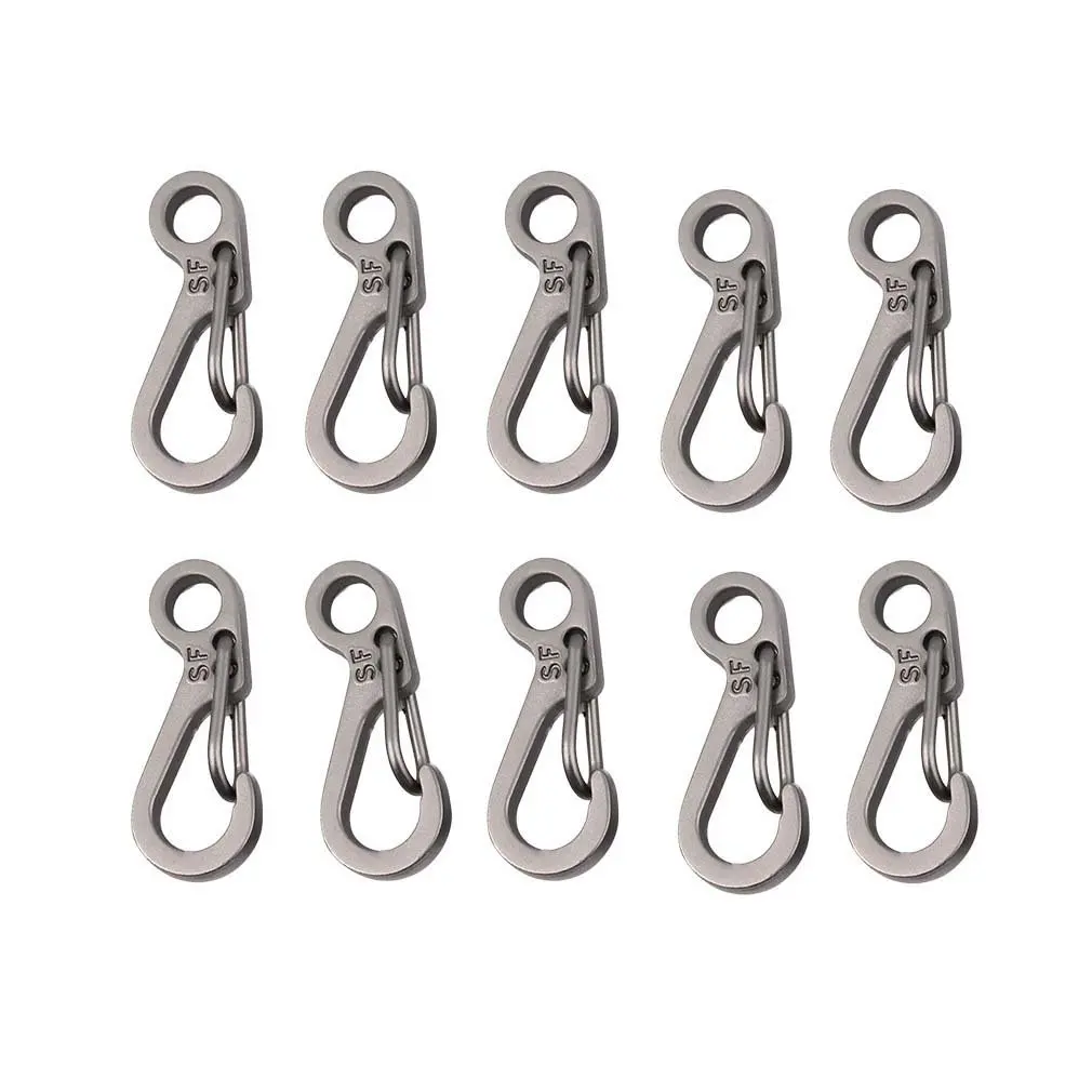 

10Pcs/Lot Survival Outdoor Mini Aluminium Hang Buckle Quickdraw Key Chain New dropshipping