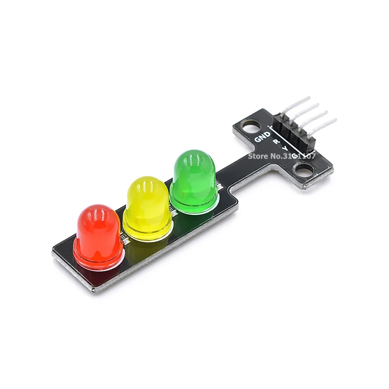 

LED traffic light module 5V traffic light emitting module E-learning building block programming Single control board