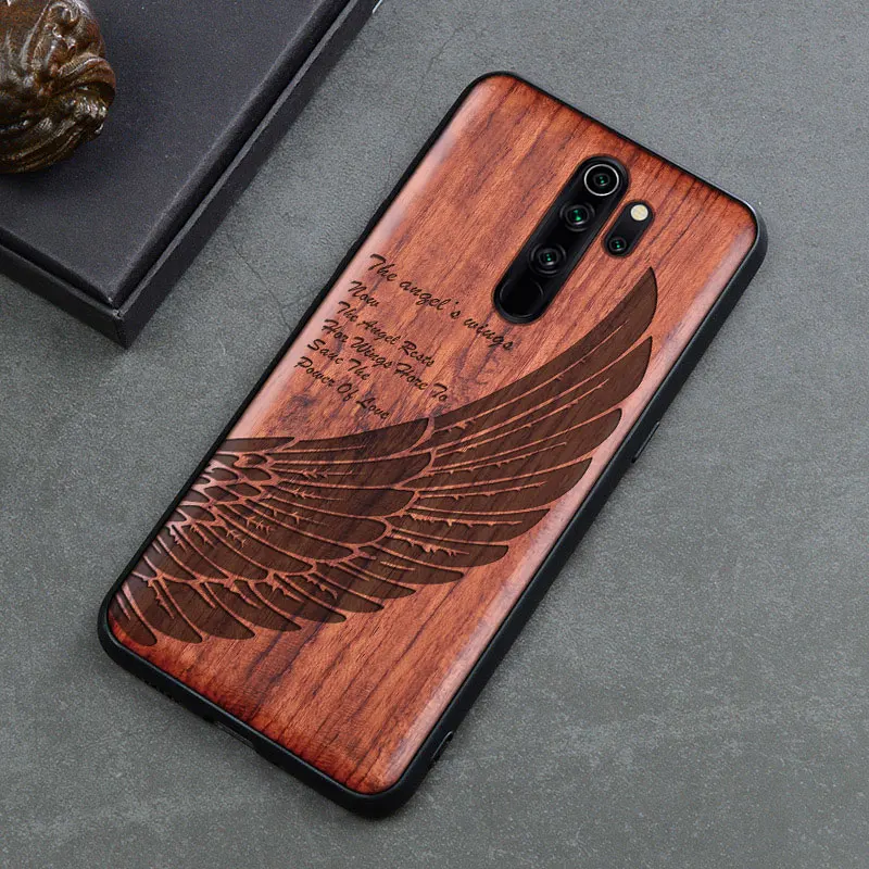 Резной деревянный ящик на заказ для Xiaomi redmi note 8 pro Чехол funda для Xiaomi redmi note 8 note 7 K20 Pro Деревянный ТПУ защитный чехол - Цвет: 8