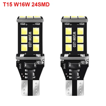 

2PCS T15 921 912 W16W LED Bulb 12V Xenon White CANBUS Car Backup Reserve Lights For Peugeot 206 406 508 307 406 3008 Tail Lamp
