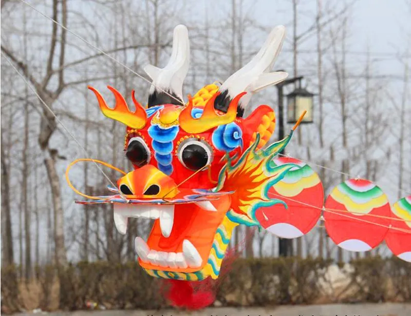 free shipping 20m big kite chinese traditional dragon kite line fly ferramenta paper kite ladybug huge kite kevlar 3d kite owl 5