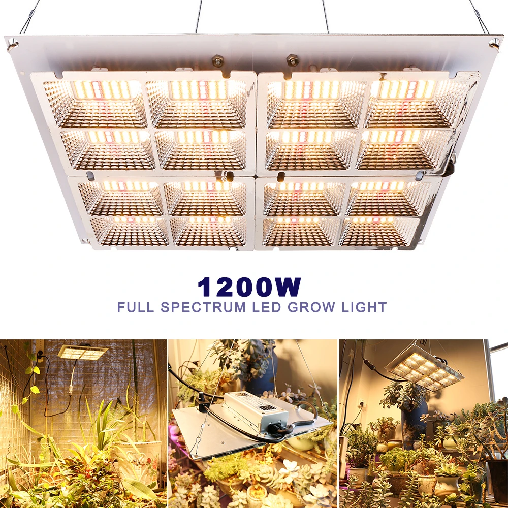 1200w 384 Osran Meanwell Dimmable Full Spectrum Warm White Led Grow