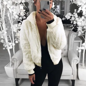 

2019 New Winter Warm Hooded Jacket Casual Long Sleeve Female Hoodies Sweatershirt Autumn Solid Soft Fleece Women Coat