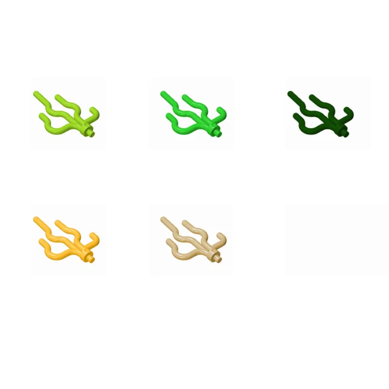 220 шт./лот Кенни строительные блоки DIY растения Зеленые Бамбуковые листья дерева