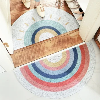 

INS Rainbow Bathroom Carpet Bath Mat Fluffy Anti-slip Rug For Toilet Shower Carpet Kitchen Door Mat