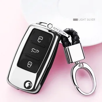 

Car Key Case Shell Cover Keychain For VW Volkswagen Golf Bora Jetta POLO Passat Skoda Octavia A5 Fabia Lavid