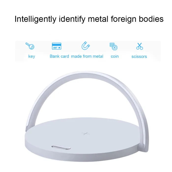 LED Desk Lamp with Qi Fast Wireless Charger USB Chargeable Table Bedside Light Portable HVR88