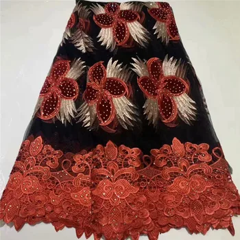 

African Lace Fabric 2019 High Quality French Tulle Lace Fabric Embroidery Mesh Nigerian Laces Fabric For Wedding Dress 2L4-75