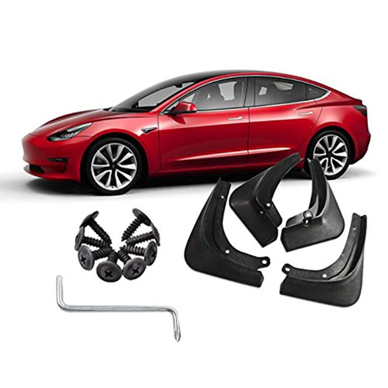 Новинка-для Tesla MODEL3 переднее и заднее колесо крыло широкая защита от брызг для крыла комплект