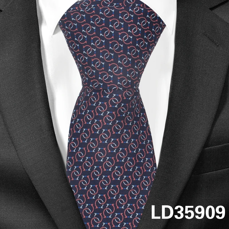 LD35909 Модный принт шеи галстуки для мужчин женщин полиэстер цветочный шейный платок для деловые свадебные костюмы Тонкий галстук изящный мужской галстук Gravatas - Цвет: LD35909