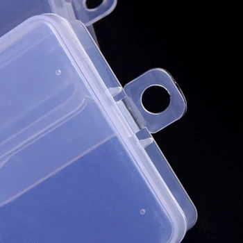 

10pcs Mini Transparent Flip Jewelry Box Square Plastic Storage Box Jewelry Bead Screw Organizer Container Case For Storing