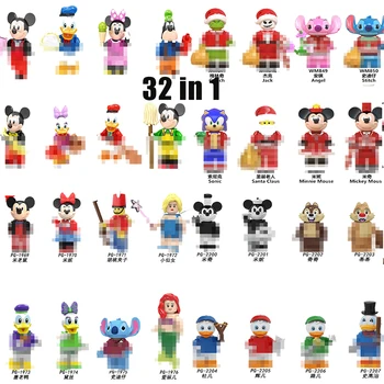 

2020 new Disney Movie serices Cartoon Minifigure toy building blocks Mickey Minnie Castle model blocks for girls boy toy gift