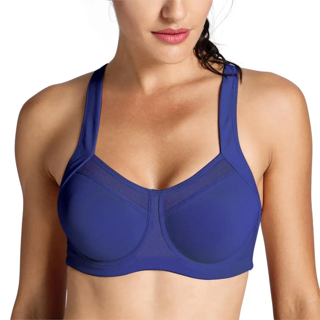 Midnight Blue07 SYROKAN женский спортивный бюстгальтер на косточках с высокой ударопрочностью - Цвет: Midnight Blue07