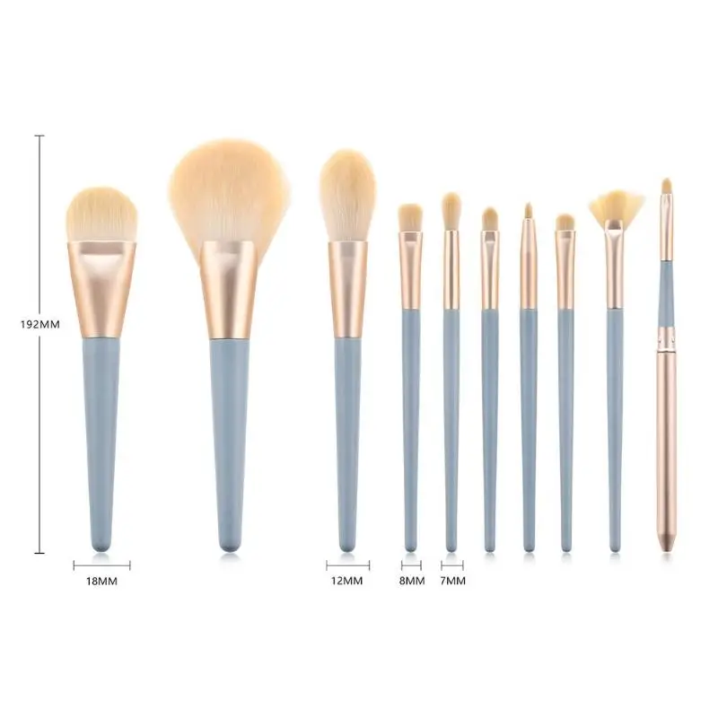 10pcs Professional Makeup Brushes Skillful Manufacture Superior Quality Wood Handle Face Eye Beauty Cosmetic Pens Kit