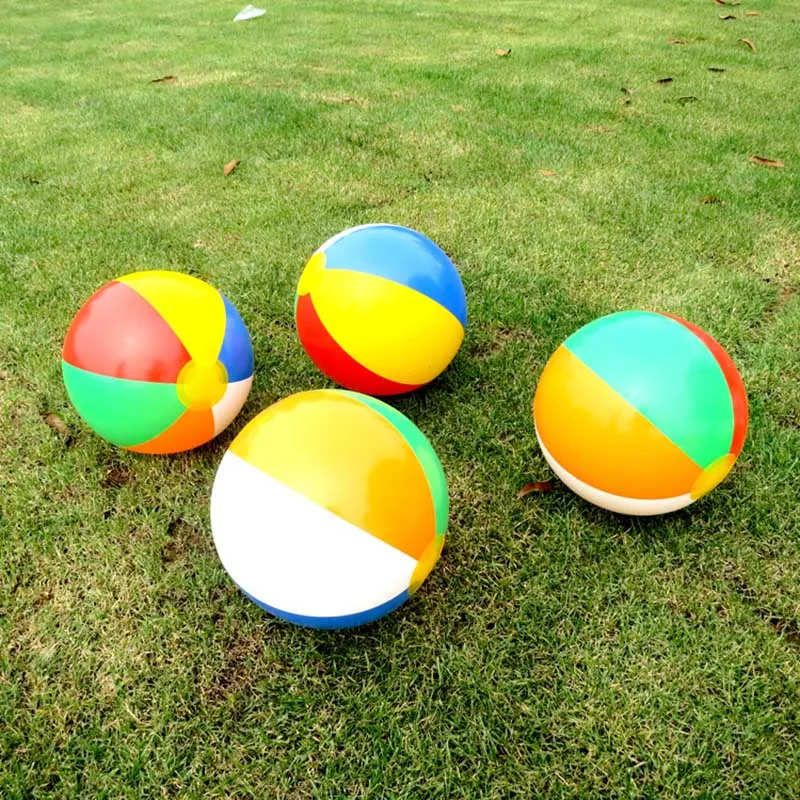 Дешевые красочные надувные 30 см круглый воздушный шар бассейн с игровой корзиной вечерние воды воздушный шар пляж спорт мяч забавная игрушка для детей