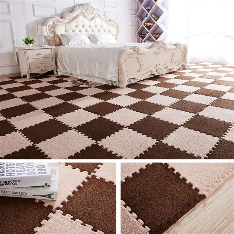coffee beige Детский коврик для ползания и игр детский коврик пазл детские игрушки развивающий ковер полиэстер EVA одеяло спортивные маты для гостиной игровой коврик - Цвет: coffee beige