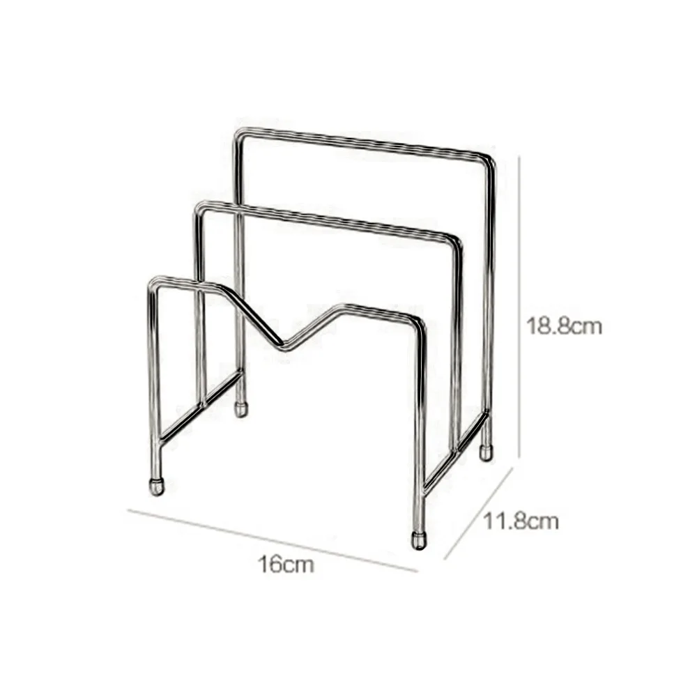 Stainless Steel Pot Rack Kitchen Chopping Board Lid Pot Pan Storage Shelf Drain Tableware Shelves Cooking Tools Holder