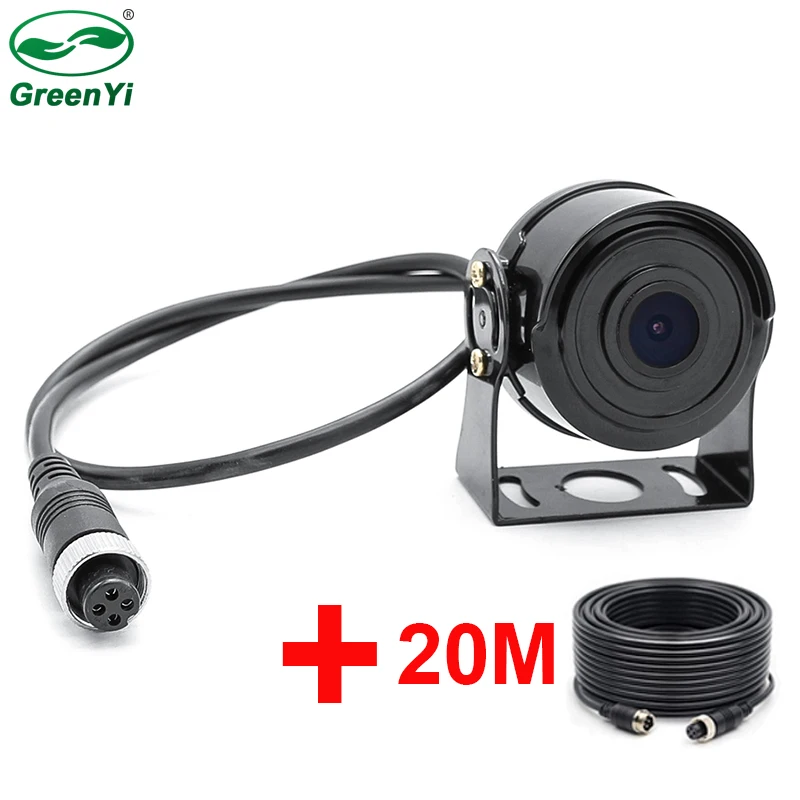 with 20m cable HD 1280*960P Starlight, ночное видение, для грузовых автомобилей, автобусов, заднего вида, обратный резервный AHD камера с 4 контактами, 10 м, 15 м, 20 м, видео кабель - Название цвета: with 20m cable
