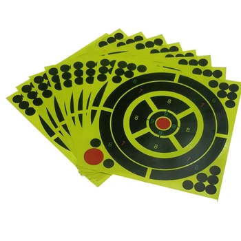 

10Pcs/Lot Color Splash Flower Target 8-Inch Adhesive Reactivity Target Stickers for Hunting