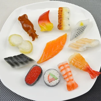 

12pcs PVC Artificial Decorations Simulation Japanese sushi set handicraft model display Miniatures various occasions