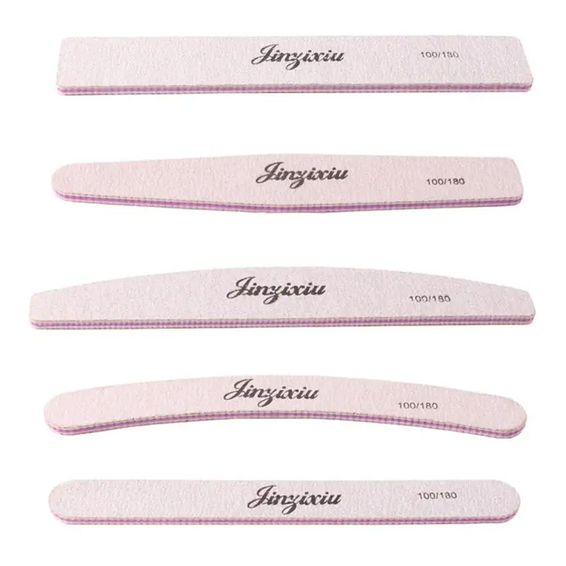 

1PC Two-sided Printing Sanding Nail File Nail Beauty Buffer Block Pedicure Manicure Polish Beauty Tool Nail Care Tools Grey Boat