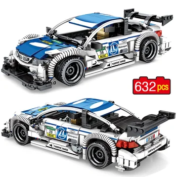 

632pcs Pull Back Technic Sports Car Model Building Blocks Technic City Racing Car Bricks Educational Boys Toys for Children