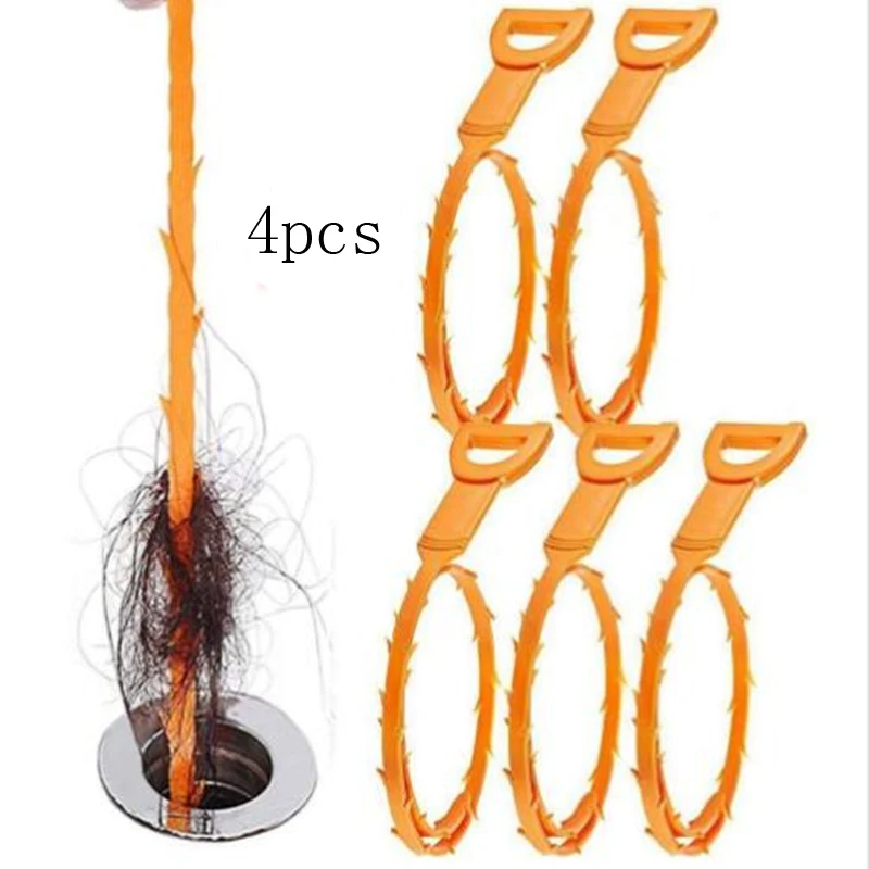 4 шт. пластмассовые крючки для удаления сливного змея|От засоров| |