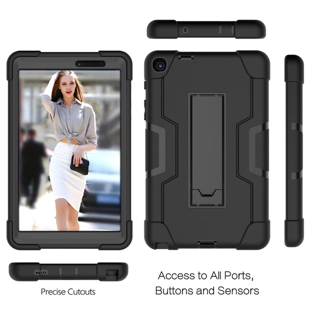

For Samsung Tab S5e T720 T725 New Contrast Color Silicone PC Anti-Shock Shockproof Flat Shell Military Anti-fall Shell Tablet Ca