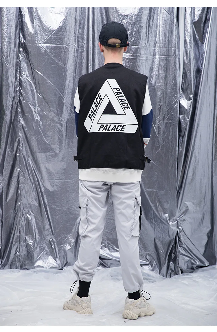 Palace Life2018 Popular Brand Summer New Style Men'S Wear Classic Triangular Printed MEN'S Waistcoat Vest
