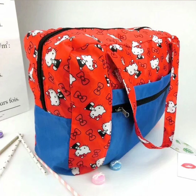 Hello kitty складная дорожная сумка Большая вместительная для багажа переноски