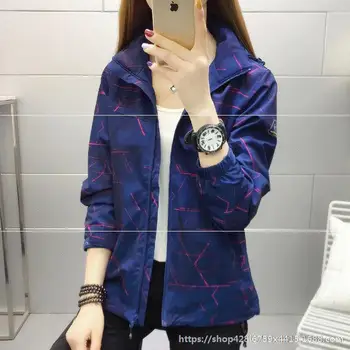 

Clothing Thin with Couples Spring and Autumn Breathable Waterproof Printed Double Layer Raincoat Jacket Outdoor Mountain Climbin