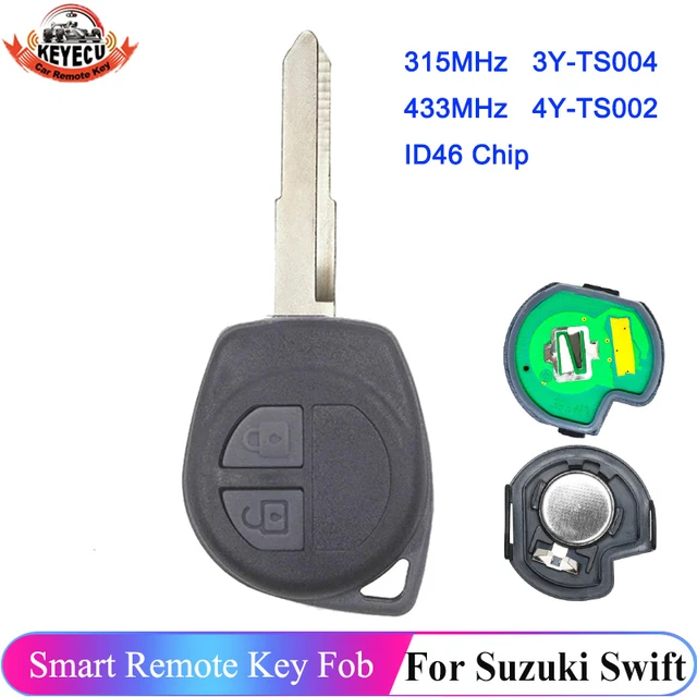 KEYECU For Suzuki Swift 2005 2006 2007 2008 2009 2010 ID46 Chip Remote  Smart Key Fob TS004 315MHz ASK TS002 433MHz FSK 2 Button - AliExpress