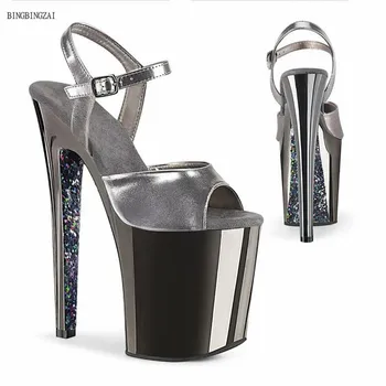 

New pattern Women's sandals ladies shoes Summer Sexy high quality superstar 20CM Extra high heel Waterproof 10CM 3-10 11 BBZAI