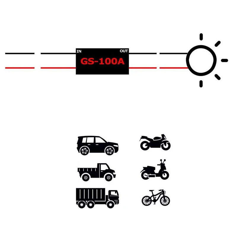 1 шт. GS-100A светодиодный остановка тормозов задний свет стробоскоп флэш-модуль контроллер коробка для автомобиля грузовика 3-го тормоза или высокое крепление габаритная лампа