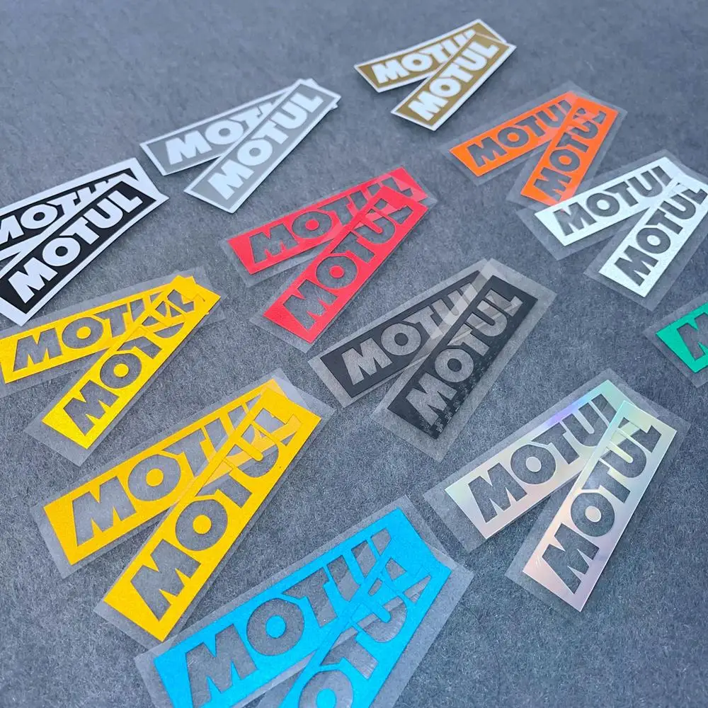 1 Pair Of DIY Reflective Motorcycle Stickers Decorative Fuel Tank Motor Side Car Damping Logo Pad Fairing Racing MOTUL | Автомобили и