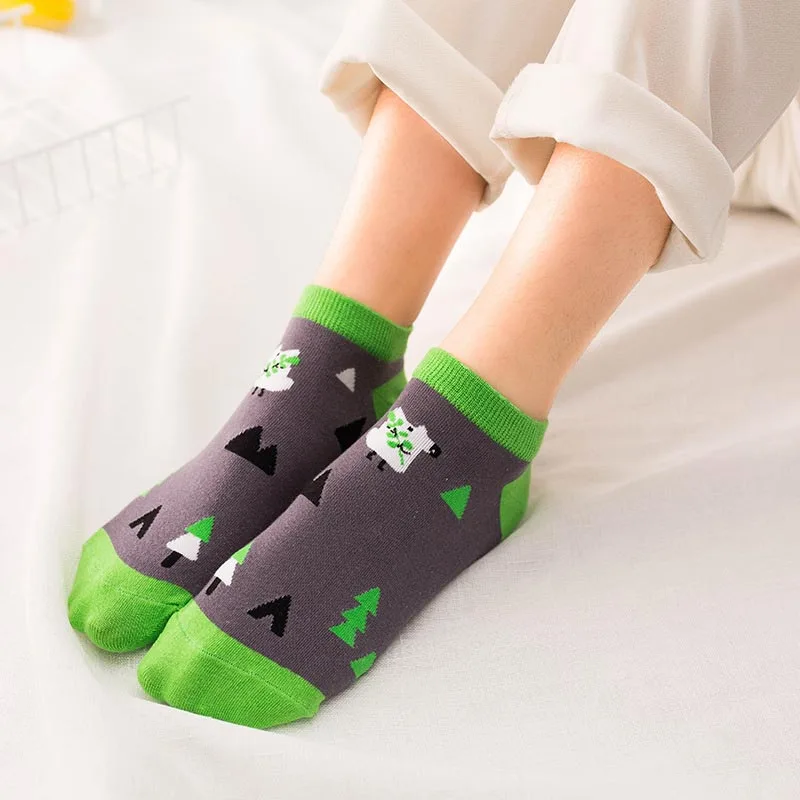 

Spring/Summer Fashion Creative Calcetines Harajuku Art Personality Trend Socks Women Antiskid Lovely Casual Cartoon Fruit Mujer